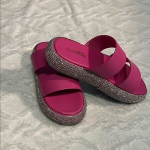 🩴WOMENS Mata Shoes Pink Sandals with Silver Accents by